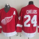 24 Chris Chelios Stitched Hockey Jersey Color red 1