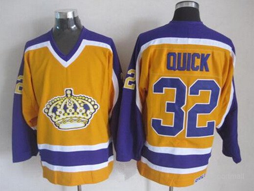 32 Jonathan Quick&Acirc;&nbsp;Stitched Hockey Jersey Color yellow 1