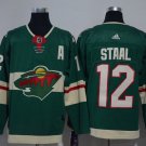 12 Eric Staal Stitched Hockey Jersey Color green 1