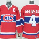 4 Jean Beliveau Stitched Hockey Jersey Color red 1