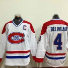 4 Jean Beliveau Stitched Hockey Jersey Color while 1