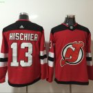 13 Nico Hischier Stitched Hockey Jersey Color red 1