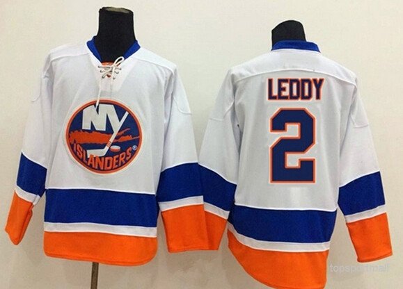 2 Nick Leddy Stitched Hockey Jersey Color while 1