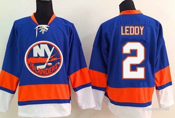 2 Nick Leddy Stitched Hockey Jersey Color blue 1
