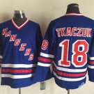 18 Walt Tkaczuk Stitched Hockey Jersey Color blue 1