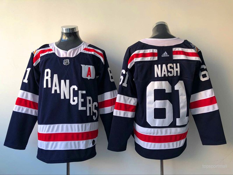 61 Rick Nash Stitched Hockey Jersey Color blue 3
