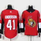 41 Craig Anderson Stitched Hockey Jersey Color red 1