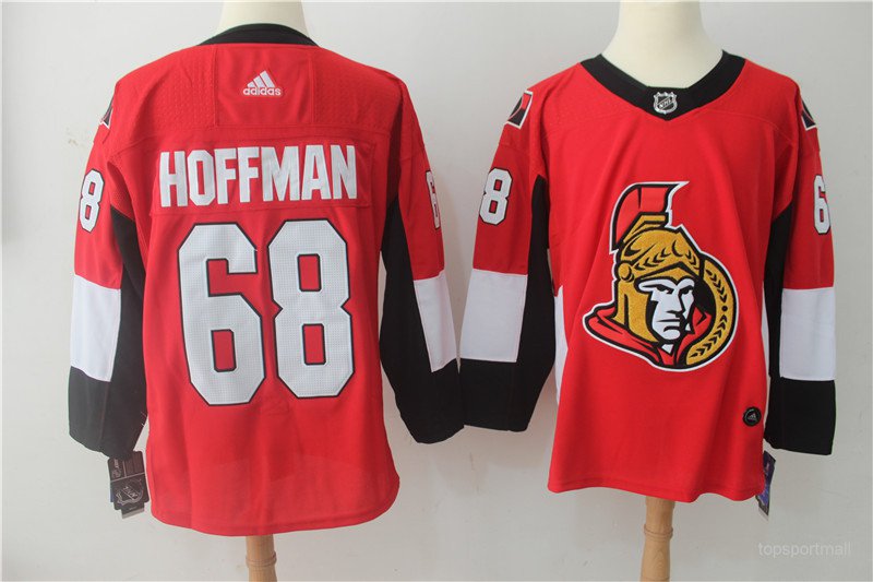 68 Mike Hoffman Stitched Hockey Jersey Color red 1