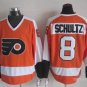 8 Dave Schultz Stitched Hockey Jersey Color orange 1