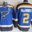 2 AL MacINNIS Stitched Hockey Jersey Color blue 2