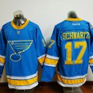 17 Jaden Schwartz Stitched Hockey Jersey Color blue 1