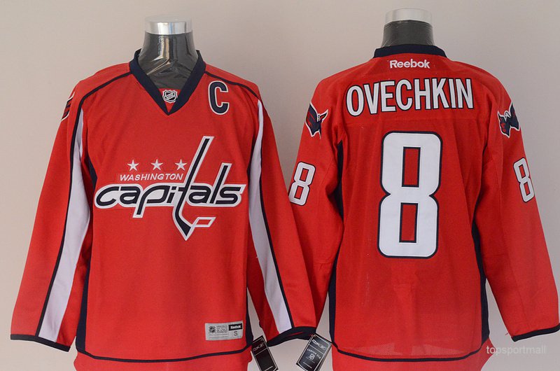 8 Alex Ovechkin Stitched Hockey Jersey Color black 1