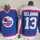 13 Teemu Selanne Stitched Hockey Jersey Color blue 1