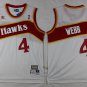 4 Spud Webb Stitched Basketball Jersey Color while 1