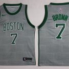 7 Jaylen Brown Stitched Basketball Jersey Color grey 1