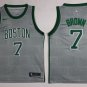 7 Jaylen Brown Stitched Basketball Jersey Color grey 1