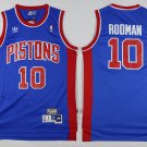 10 Dennis Rodman Stitched Basketball Jersey Color blue 1