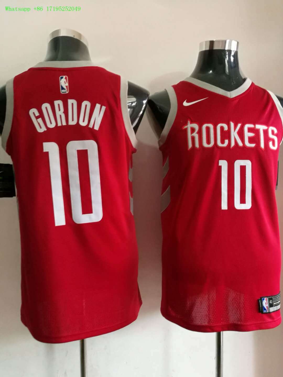 10 Eric Gordon Stitched Basketball Jersey Color red 1