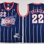 Â 22 Clyde Drexler Stitched Basketball Jersey Color blue 1