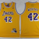 42 Artest Worthy Stitched Basketball Jersey Color yellow 1