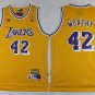 42 Artest Worthy Stitched Basketball Jersey Color yellow 1