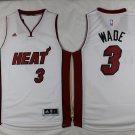 3 Dwyane Wade Stitched Basketball Jersey Color while 2