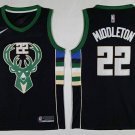 22 Khris Middleton Stitched Basketball Jersey Color black 1