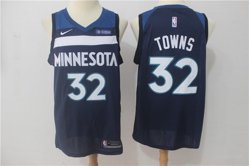 32 Karl Anthony Stitched Basketball Jersey Color blue 1