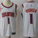 1 Devin Booker Stitched Basketball Jersey Color while 1