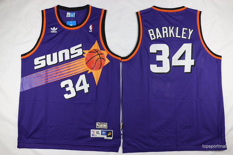 34 Charles Barkley Stitched Basketball Jersey Color 1