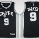 9 Tony Parker Stitched Basketball Jersey Color black 1