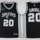 20 Manu Ginobili Stitched Basketball Jersey Color black 1