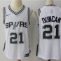 21 Tim Duncan Stitched Basketball Jersey Color while 1