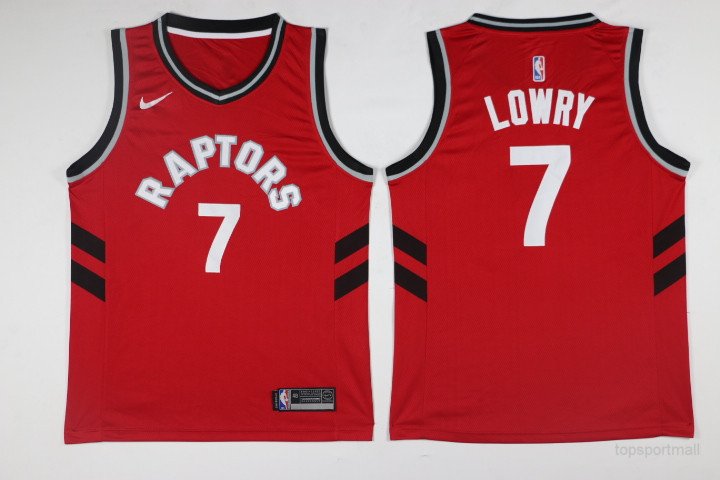 7 Kyle Lowry Stitched Basketball Jersey Color red 1