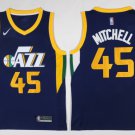 45 Donovan Mitchell Stitched Basketball Jersey Color blue 1