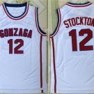 12 John Stockton Stitched Basketball Jersey Color while 2