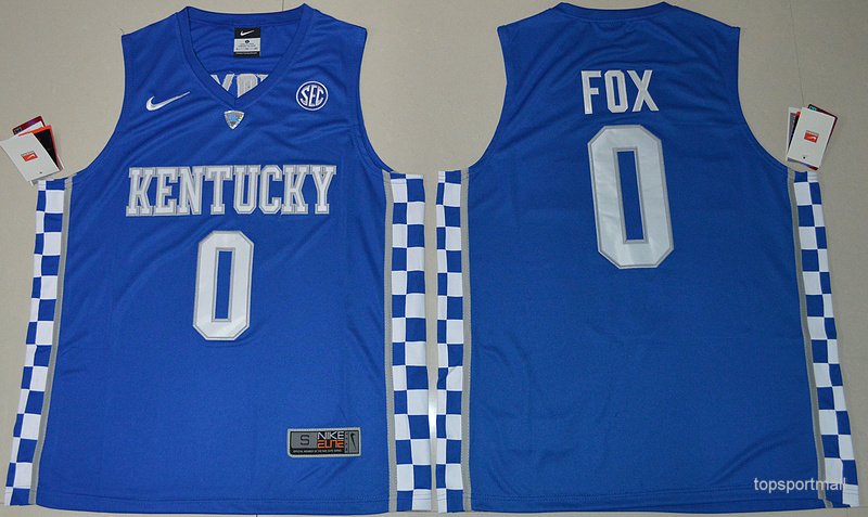 0 DeAaron Fox Stitched Basketball Jersey Color blue 1
