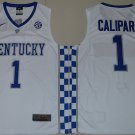 1 John Calipari Stitched Basketball Jersey Color while 1