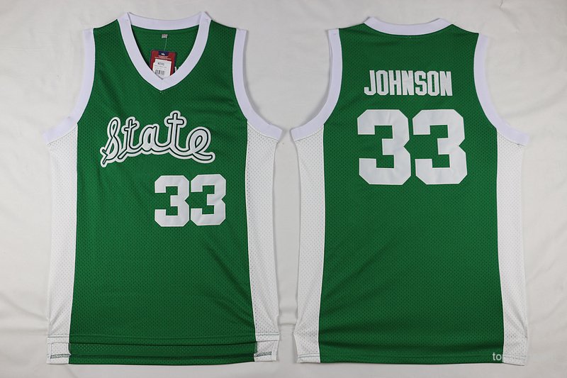 33 Magic Johnson Stitched Basketball Jersey Color green 1
