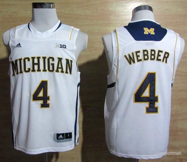 4 Chirs Webber&Acirc;&nbsp;Stitched Basketball Jersey Color while 1