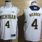 4 Chirs Webber Stitched Basketball Jersey Color while 1