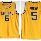 5 Jalen Rose Stitched Basketball Jersey Color yellow 1