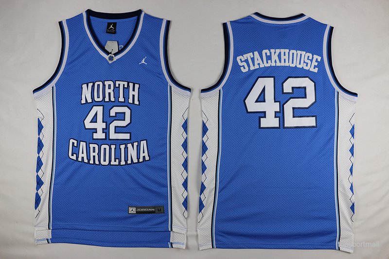 42 Jerry Stackhouse Stitched Basketball Jersey Color blue 1