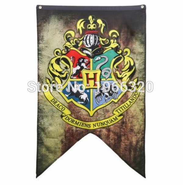 Harry Potter Hogwarts School Four Houses Crests Family Banner Flag 3X5