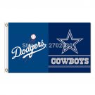 Los Angeles Dodgers Flag Dallas Cowboys World Series  Baseball Fans 3x5 ft