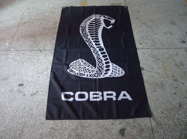 cobra vertical black flag for car, cobra vertical black banner, 90X150CM size