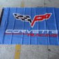 corvette blue flag, corvette blue banner, 90X150CM size, 100% polyster