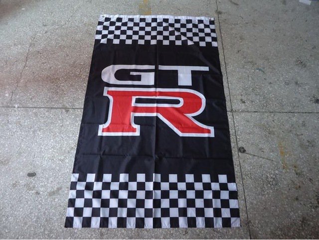 nissan gtr vertical checkered flag for carnissan gtr banner, 90X150CM size