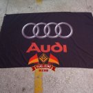 AUDI racing black flag, AUDI black banner,90*150CM polyster