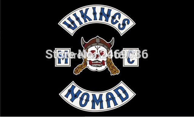 vikings nomad motorcycle club flag 3x5 ft